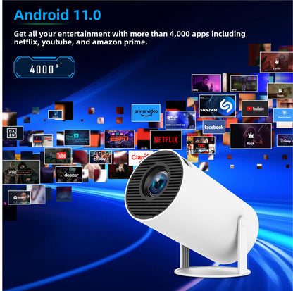 HY300Pro 4K Portable LCD Projector with Wireless Screen Mirroring