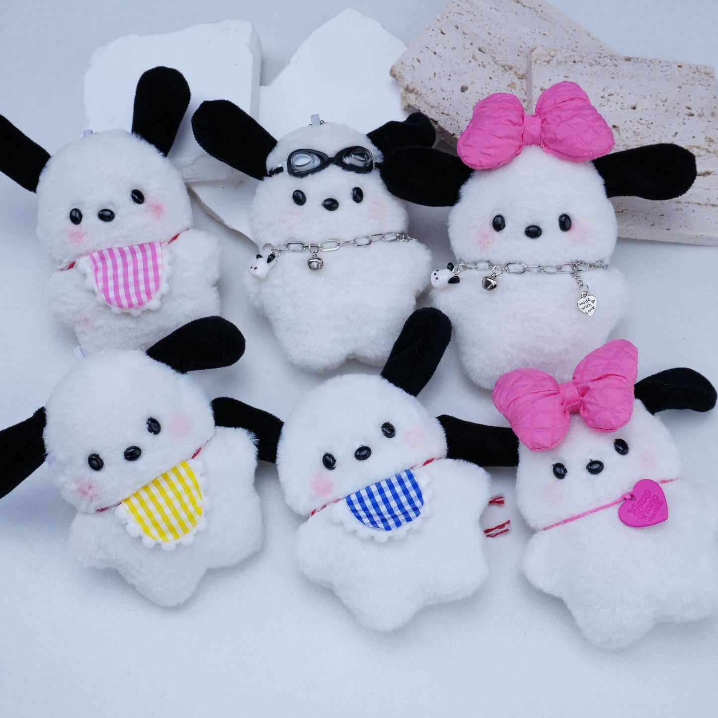 Cute Squeaky Pacha Dog Plush Doll Keychain Toy