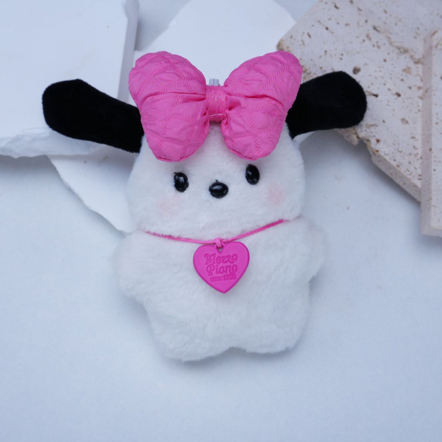 Cute Squeaky Pacha Dog Plush Doll Keychain Toy