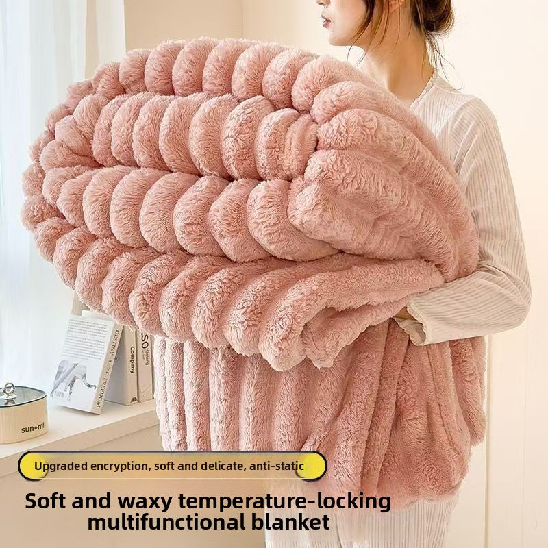 Winter Coral Fleece Blanket