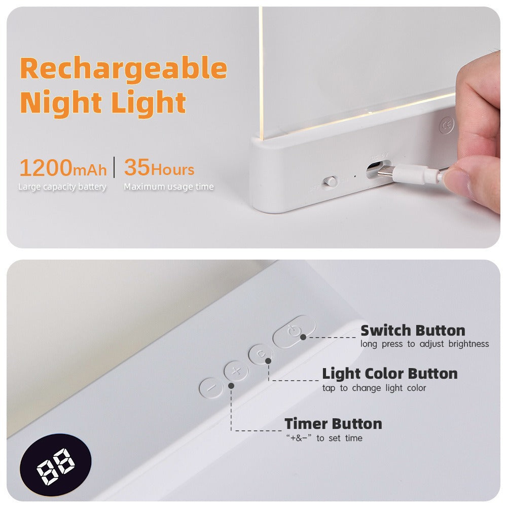 Adjustable Desk Nightlight with Timer and 3 Color Temperatures