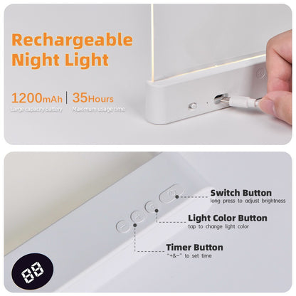 Adjustable Desk Nightlight with Timer and 3 Color Temperatures