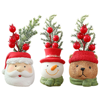 Resin Christmas Gnome Doll Santa Snowman Decoration Ornament