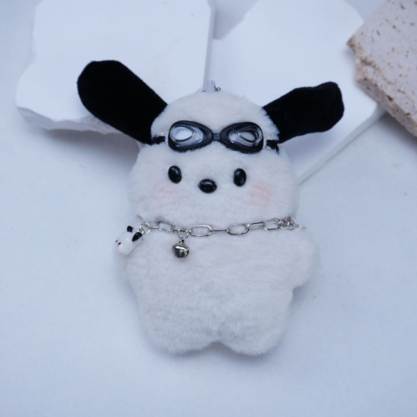 Cute Squeaky Pacha Dog Plush Doll Keychain Toy