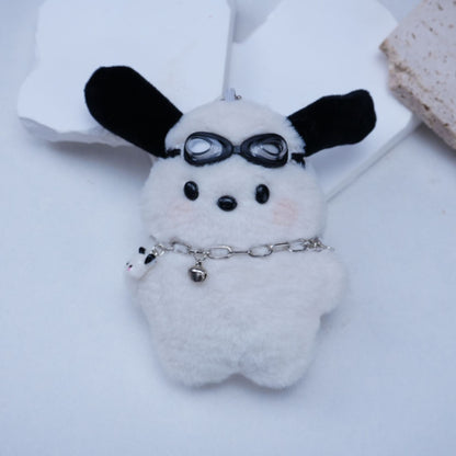 Cute Squeaky Pacha Dog Plush Doll Keychain Toy