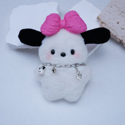 Cute Squeaky Pacha Dog Plush Doll Keychain Toy