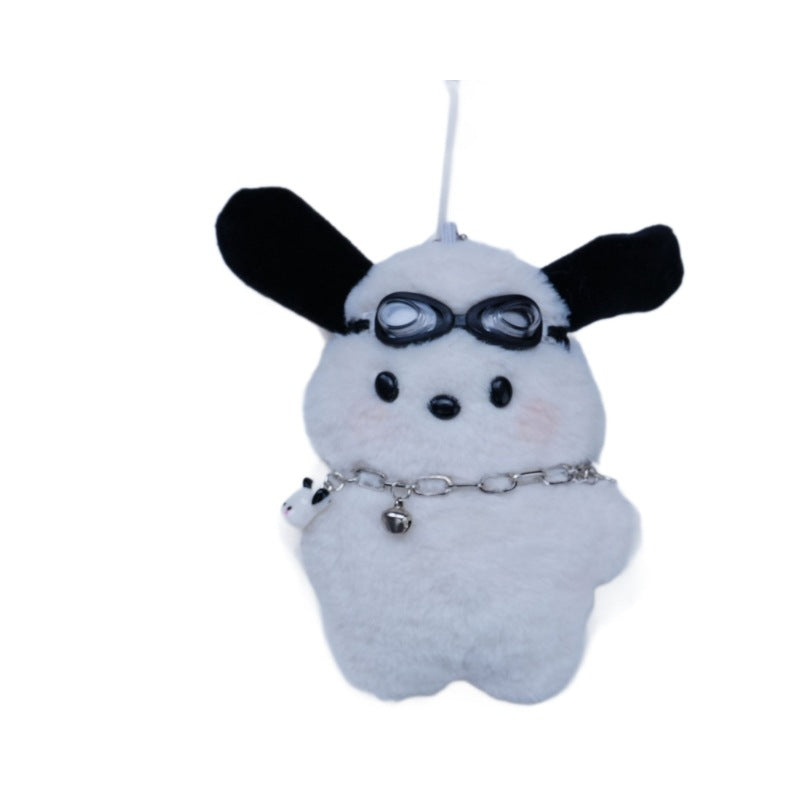 Cute Squeaky Pacha Dog Plush Doll Keychain Toy