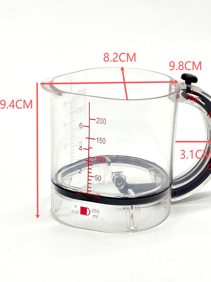 Household adjustable measuring cup