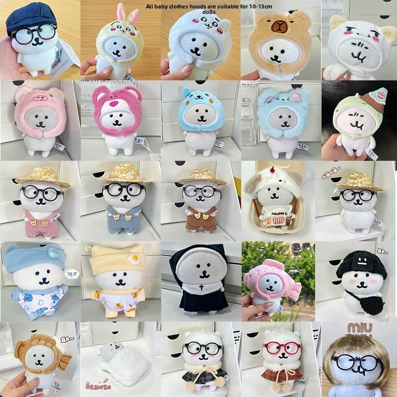 Cute Bear Doll Outfit Sets for 10-13cm Plush Toys