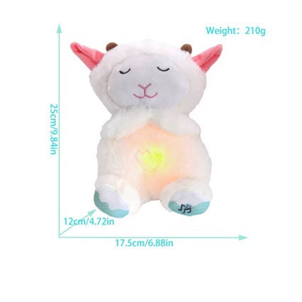 Breathing Light-Up Plush Toy with Sound for Babies