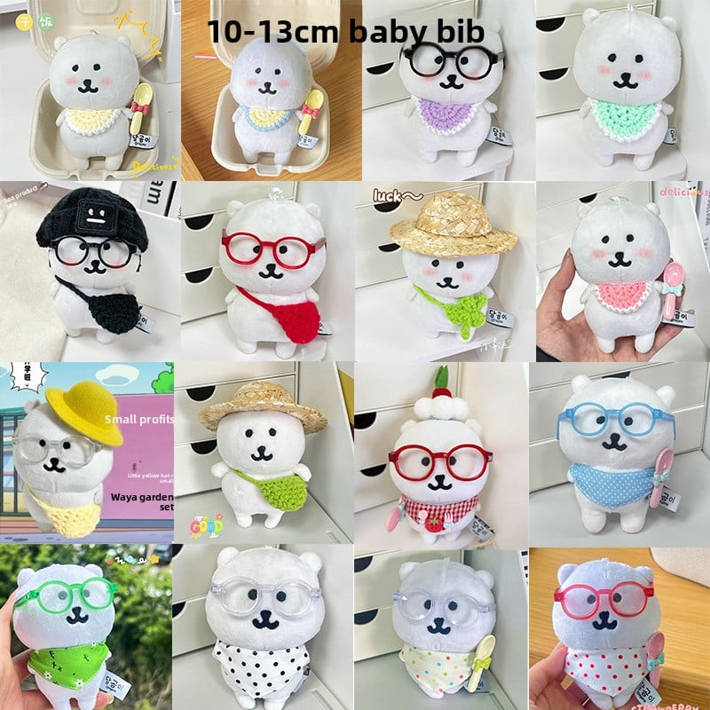 Cute Bear Doll Outfit Sets for 10-13cm Plush Toys